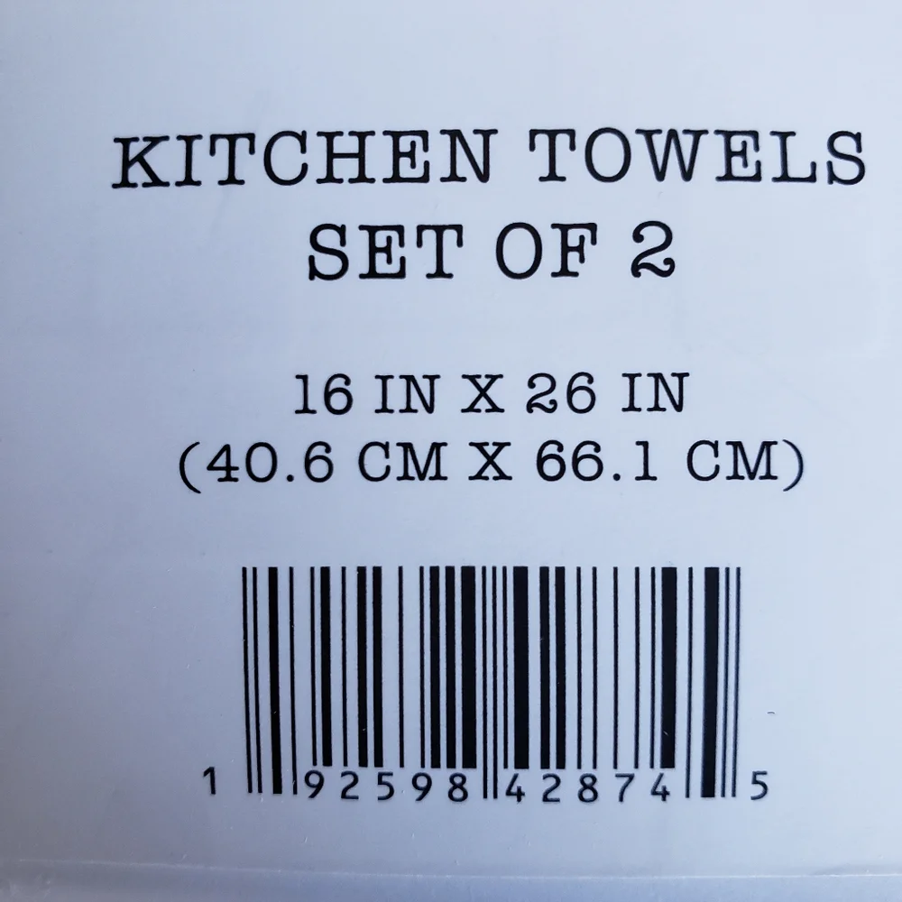 Rae Dunn White Kitchen Towels 